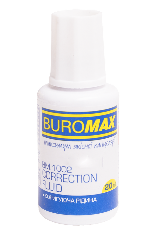Коригувальна рідина з пензликом, Buromax (BM.1002), 20 мл, емульс. основа